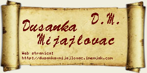 Dušanka Mijajlovac vizit kartica